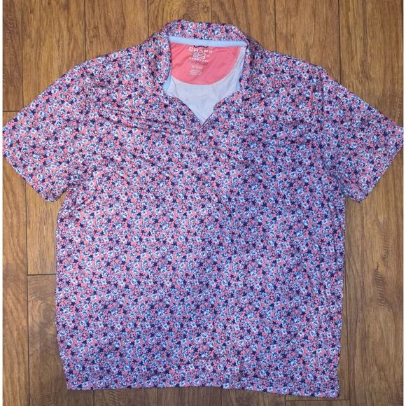 Chaps Other - Chaps Everyday Performance polo shirt with an all-over floral pattern